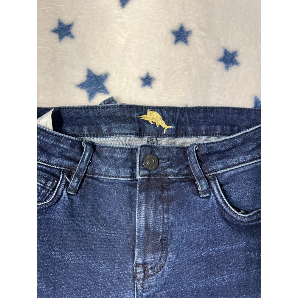 Tommy Bahama Womens Dark Wash Jeans 29x33 Slim Straight Denim Blue - Picture 2 of 10